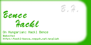 bence hackl business card